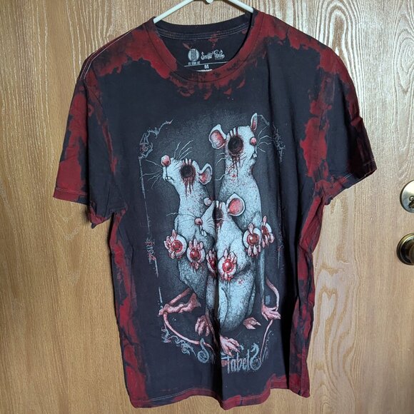 Sinister Fables by Get Down Art, Three Blind Mice, Men's Graphic Tee, M - Picture 2 of 7